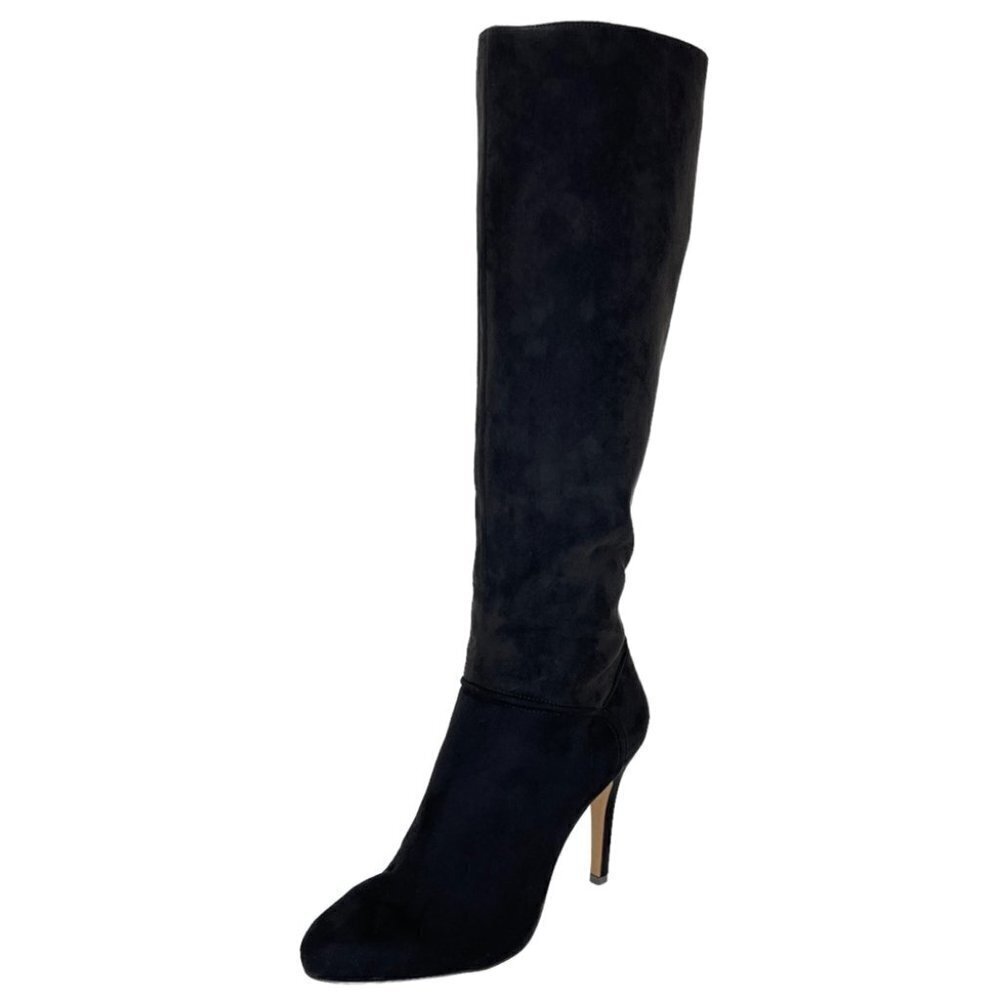 International Concepts Taisa Black Microsuede Knee High Womens Boots Size 9M - Picture 1 of 10